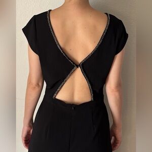 Grace & Mila open back LBD with silver accent